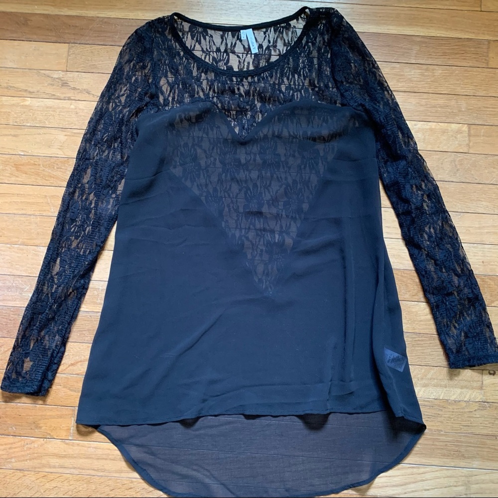 Sheer lace top